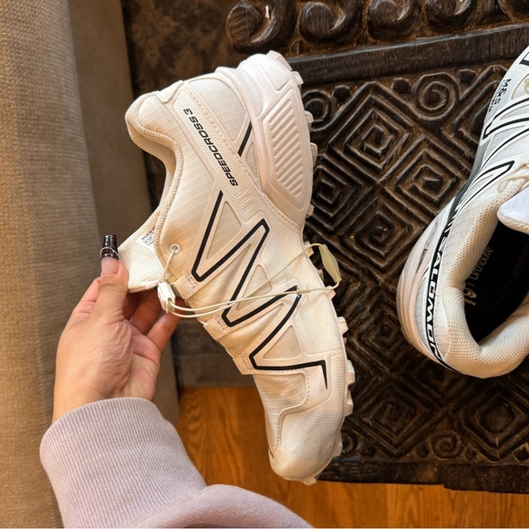 Salomon White and Black Speedcross 3 Trail Running shoes - Picture 7 of 9